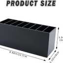 Money Organizer for Cash with 8 Compartments, Black Acrylic Cash Tray & Cash Drawer Insert, Durable Money Holder for Bills, Cash Divider Box for Cash Sorting and Cash Storage