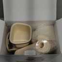 SUSTEAS Rotary Cheese Grater with Handle - Vegetable Shredder with 5 Well-designed Blades & Strong Suction Base,Round Mandoline Slicer & Food Chopper for Kitchen,with Blade Storage Box(Beige)