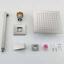 Shower System All Metal Luxury Wall Mounted Shower Faucet Set with 10 Inch Rain Shower Head Shower Faucet Combo Set (Brushed Nickel)