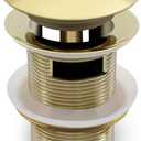 FerdY Pop-up Drain for Freestanding Bathtub, Polished Gold Finish, cUPC Certification, Freestanding Bathtub Drain Stopper