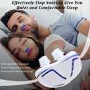 Anti Snoring Devices, Electric Anti Snoring Device, Effective Snoring Prevention, Sleep Apnea Devices for Men and Women, Adjustable Wind Speed, Suitable for All Nose Shapes, Blue