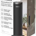 Homedics SereneScent Waterless Essential Oil Diffuser, Cordless Rechargeable Aromatherapy Diffuser for Home, Large Room Scent Machine, Timer, App Control, 6 LED Lights, No Water Needed, Black