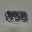 16 Pack Curtain Rings with Clips, Window Clip Rings Black Curtain Hooks Hangers Clip Rings for Hanging Drapery Drapes Bows, Small 1.26 Inch in Diameter, Fits up to 1" Rod