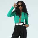 Earnda Women Western Leather Belts for Jeans Pants Vintage Waist Belt for Lady Dresses with Gold Silver Buckle (Small: 26"-28" (Pant 4-6))