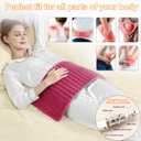 Deepsoon Heating Pad,Electric Heating Pads for Back,Neck,Moist Heating Pad for Abdomen Shoulder Knee Legs,Dry/Moist Heat&Auto Shut Off,Mother's Day Birthday for Men and Women,Burgundy,24x12 Inch