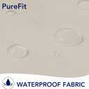 PureFit Sheer Outdoor Curtains for Patio Waterproof/Weatherproof, Fade Resistant Outside Voile Curtains for Gazebo, Front Porch, Pergola, Sun Filtering Privacy Curtain, 54 x 108 inch, Set of 2, Beige