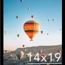 14x19 Picture Frame Black for Poster Photo Picture, Horizontal and Vertical Formats for Wall Hanging, 14 x 19 Wall Gallery Poster Photo Frame with Shatter Resistant Plexiglass,Black