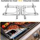 19 Inch Universal Gas Grill Burners, Stainless Steel H-Burner Replacement Parts, Grill Burner Replacement Parts for Charbroil, Barbeque Grill Accessories