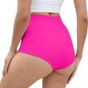 Women High Waist Yoga Booty Shorts V Back Workout Spandex Seamless Dance Hot Pants Butt Lifting Shorts Rave Outfits (Pink, L)