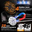 ASPL 26inch 126 LED Rooftop Emergency Strobe Lights Bar Double Side Flashing Safety Warning Traffic Advisor Light Bar Hazard Snow Plow Light for Trucks Vehicles Construction Tow Pickup(Blue/White)