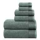 Belizzi Home 100% Cotton Ultra Soft 6 Pack Towel Set, Contains 2 Bath Towels 28x55 inchs, 2 Hand Towels 16x24 inchs & 2 Washcloths 12x12 inchs, Compact Lightweight & Highly Absorbant - Jade