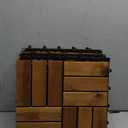 Acacia Wood Decking Tiles 9PCS - Easy Snap Interlocking Deck Tiles for Patio Poolside Balcony Decor - All Weather Waterproof Flooring for Indoor & Outdoor (Round Joints) (12x12", 4. Natural Acacia - 12 Slats)