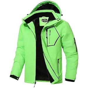 UTWGN Men's Ski Jacket Winter Warm Snow Coat Waterproof Windbreaker Hooded Work Outerwear Snowboarding Jackets, M