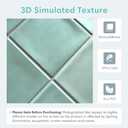 Commomy 10 Pcs Matte 3D Peel and Stick Tile 11.8"x11.8" Ultralight PVC Square Peel and Stick Backsplash for Kitchen Stick on Tile for Bathroom,Living Room,Bedroom (Light Teal Green)