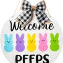 2 x Easter Door Sign (Peeps Bunny)