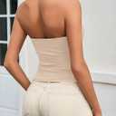 Womens Tank Tops Sexy Halter Neck Going Out Tops Summer 2026 Trendy Backless Workout Shirts Sleeveless Y2k Clothes, Nude, Medium