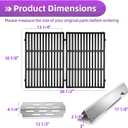 Genesis ii E-310 Cast Iron Grill Grates for Weber Genesis ii Grill Parts 66032 Stainless Steel Flavorizer Bars Heat Deflector for Weber Genesis ii E-315 E-335 S-335 300 Series GS4 Grill Parts