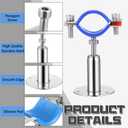 Yaocom 8 Pcs 304 Stainless Steel Wall Mount Ceiling Mount Pipe Supports Bracket, Suitable for OD 3/4"(25-28mm), Adjustable Height 50-100mm, Adjustable Pipe Strap Clamp with Screws and Screwdriver