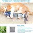 Tocirelo Cat Toys Flopping Fish with Catnip, Moving Cat Toy Interactive for Indoor Cats, Kitten Kicker Floppy Dog Toy, 11" Electric Realistic Plush Wiggle Fish for Kitty Exercise