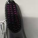 Go Brush Pro, 2026 Upgraded Go Brush Pro, Portable Straightener Brushes for Travel, Cordless Fast Heating Hair Straightener with LCD Temperature Display, Smooth Frizz (Grey Black)