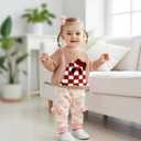 Kids Toddler Halloween Sweater Boys Girls Pumpkin/Ghost Embroidery Long Sleeve Knit Sweater Pullover Sweatshirt Top (3-4T, Pink Plaid)