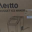 Aeitto Nugget Ice Maker Countertop, 55lbs/Day, Rapid Ice Release in 5 Mins, Large Capacity Chewable Ice Maker, Self-Cleaning with Stainless Steel Housing Ice Machine for Home Office and Party, Blcak