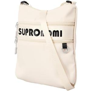 SUPROMOMI Crossbody Bags for Women, Small Fashion Nylon Crossbody Purses with Adjustable Strap - Casual Lightweight Teen Girls Cross body Phone Handbags - Waterproof Travel Shoulder Bag Beige