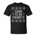 Soon to be Married Merry'd Christmas Bride and Groom Weeding Unisex T-Shirt Ladies S