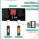Saillong Wired Door Bell Chime Kit, 2 16V 10VA Two Note Lighted Doorbell Push Buttons for Front, Rear Door and Door Bells Chime Box for Home Wall, Compatible with Most Doorbells (Black, Yellow Light)