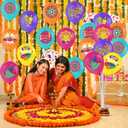 2 x HOWAF 40pcs Happy Diwali Party Decorations Balloons, 9 Styles Festival of Lights Latex Balloons and Confetti balloons for Indian Deepavali Festival, Diwali Party Supplies for Home Ceiling Wall