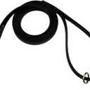 Biothane Waterproof All Weather Dog Leash with Solid Brass Hardware - Black - 5/8" x 3'