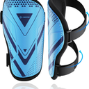 Shin Guards Soccer Kids Youth, CE Certified Airsfish Shin Guard Protection Gear for 2-18 Years Old Boys Girls Teenagers High Impact Resistant Breathable Comfortable 1 Pair 4 Sizes