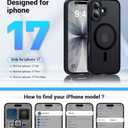 Magnetic for iPhone 17 Case, [Anti-Slip] [Military-Grade Drop Protection] [Camera Protection] Skin-Friendly Slim Translucent Shockproof Protective for iPhone 17 Phone Case, Black