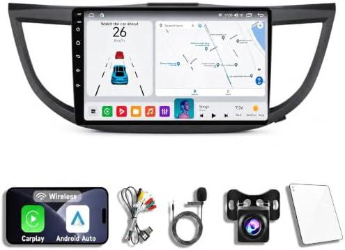 8Core 2+32GB Android 14 Car Radio Stereo for Honda CRV 2012-2016, 10 Inch Touch Screen Dash Kit, Wireless CarPlay & Android Auto, GPS Navigation, Bluetooth, 5G WiFi, SWC, DSP, FM RDS, Backup Camera