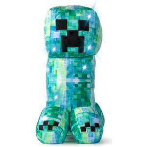 Jay Franco Minecraft Charged Up Creeper Pillow Buddy - Light up Plush - Super Soft Polyester Microfiber Character Pillow with LED Lights, 16 Inches