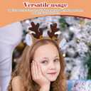 Reindeer Antlers Headband: Deer Hair Hoop Party for Halloween Christmas Birthday and Dance Parties