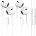 2 Packs USB C Headphones for iPhone 17 16 Earbuds with Mic & Volume Control HiFi Stereo Type C Earphones for iPhone 17 16 15 Pro Max, for Galaxy S23/S22/S21/S20/Ultra Note 10/20, for Pixel 7/6/6a/5/4