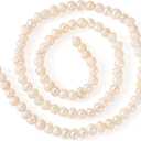 Freshwater Pearl Beads 74pcs Natural Pearls for Crafting 4-5mm Seashell Color Potato Shape Real Pearl Beads Drilled Spacer Beads Crafts Bead for Bracelets Necklaces Earrings Jewelry Making