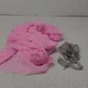 Pink Tulle Backdrop Curtains with Lights String for Parites Pink Sheer Backdrop Curtains for Baby Shower Girls Bridal Shower Birthday Party Photo Shoot Decorations 10×8ft