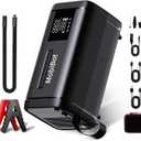 4000A Jump Starter with Air Compressor,74Wh Battery Jumper Starter Portable with LED Display,12V 4-in-1 Jump Box Pack (10L Gas/ 6L Diesel) with 160PSI Tire Inflator, LED Light, Jumper Cables