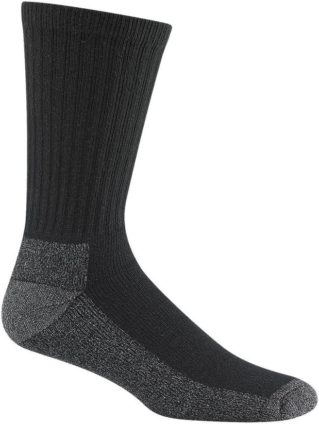 At Work Crew 3-Pack Cotton Socks (X-Large, Black)