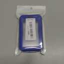 Uniclife 3 Pack ID Badge Holder with Double-Sided Windows Vertical Hard Plastic Case Blue Card Protector Pouch for Office School ID Credit Cards Proximity Key Cards Drivers Licenses and Passes