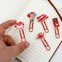 12PCS Heart Paper Clips for Valentine's Day Pink Paper Clips Fanncy Paperclips Colorful Paperclips Girlfriend Wife Gifts for Valentine's Day Wedding Anniversary Romantic Gifts for Her