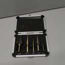 Step Drill Bits, 5PCS HSS Titanium Step Drill Bit Set, 50 Sizes High Speed Steel Step Bits for Metal with Aluminum Case