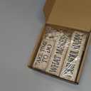 Yuntau 4 Pcs Farmhouse Tabletop Decoration Inspirational Farmhouse Tiered Tray Decor Rustic Retro Wood Bead Garland Take Time to Do What Makes Your Soul Happy Block Centerpiece Sign for Home Shelf