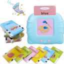 Toddler Talking Flash Cards for 1 2 3 4 5 Year Old Boys and Girls - Language Sensory Learning Device with 224 Sight Words - Montessori,Pocket Speech Therapy,Autism Toys,Christmas Birthday Gift - Blue