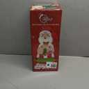 18 Inch Animated Plush Santa Figurine with Music and Movement, Collectible Red Sequin Coat Christmas Decoration, Singing Dancing Santa Claus Holiday Centerpiece Gift for Home or Store