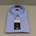 Van Heusen Mens Dress Shirt Regular Fit Poplin Solid (18" Neck 34"-35" Sleeve, Cameo Blue)