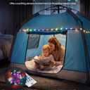 Easy Set Up Kids Playhouse with Nice LED Light Strip and 3 Large Opens,Portable Children Play Tent & Privacy Room for Indoor & Outdoor Games with Carry Bag-Free Space for Toddlers-Birthday Gifts