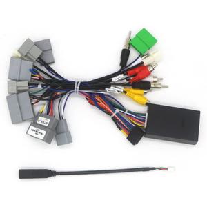 16pin Car Radio Stereo Power Retrofit Wiring Harness Cable Adapter for Honda Civic 1.5T 2016-2021 CRV CR-V 2017-2022 Breeze 2020+ High Trim Support Factory Camera Steering Wheel Control, USB and AUX